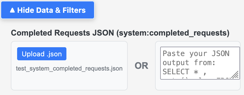 Parse JSON button in the analyzer