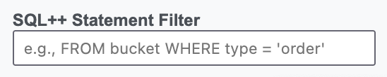 SQL++ contains filter and exclude system toggle